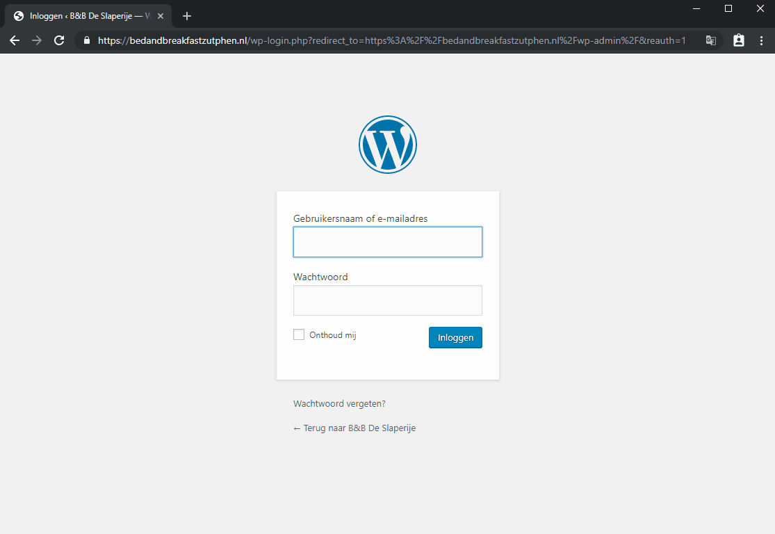 animatie inloggen op website